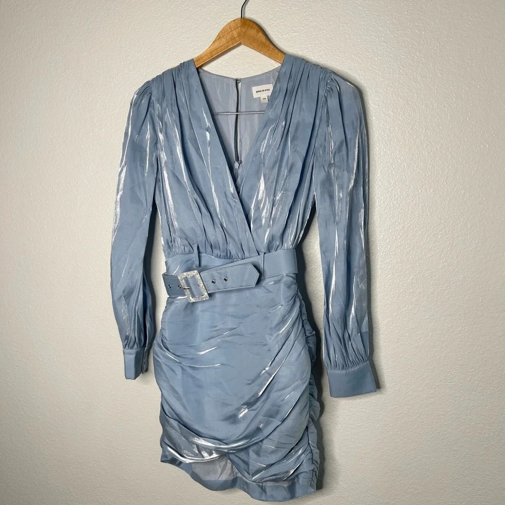 Song of Style x REVOLVE Tucker Mini Dress in Clearwater Blue XXS - Picture 7 of 10